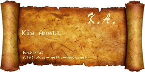 Kis Anett névjegykártya